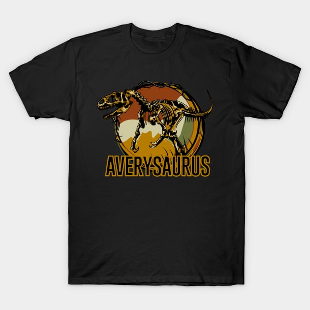 Averysaurus Avery Dinosaur T-Rex T-Shirt by HawaiPlus